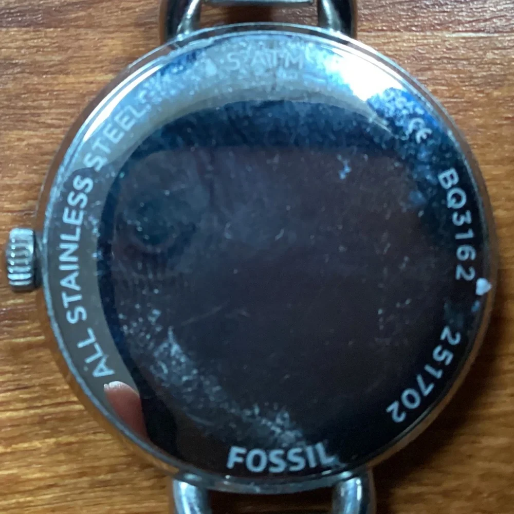 Fossil Crystal Pave White Dial Silver-tone Women’s Watch BQ 3162